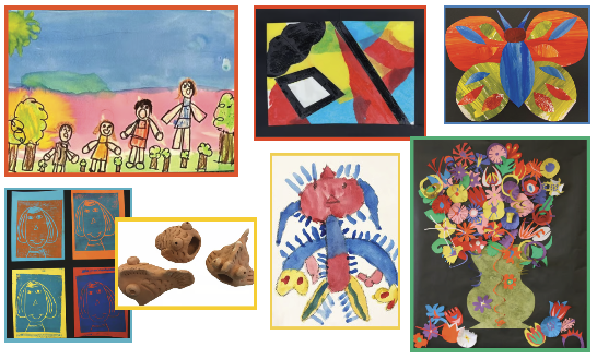 1st grade art collage