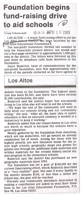 Foundation begins found-raising drive to aid schools