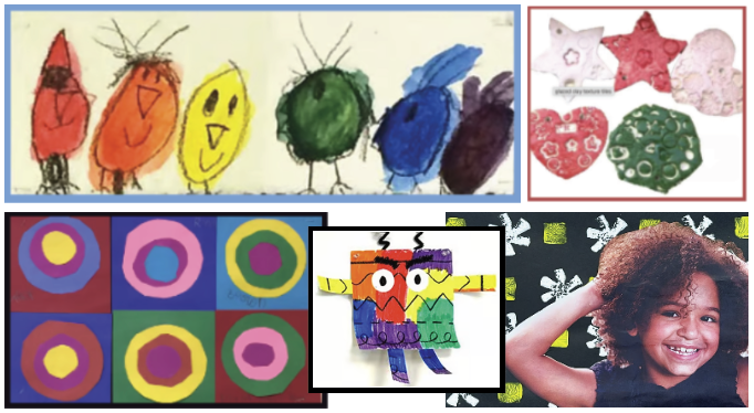 Transitional Kindergarten Art Project Collage
