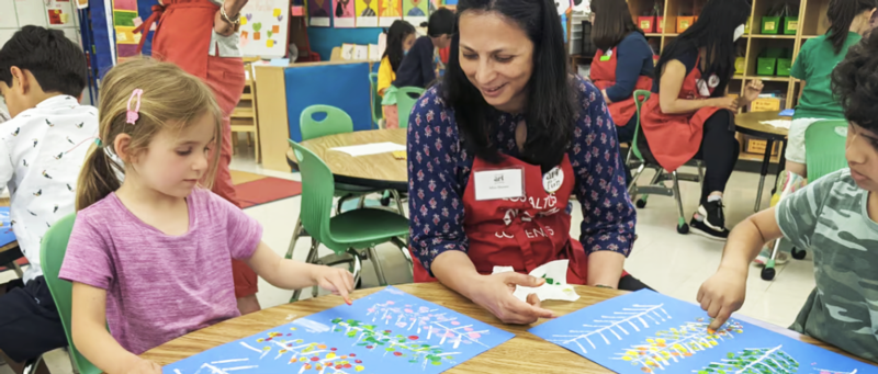 Art Docent with Student